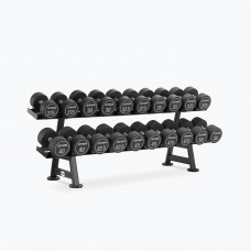 PERFORMANCE 2-TIER, 10-PAIR ROUND DUMBBELL RACK WITH SADDLES