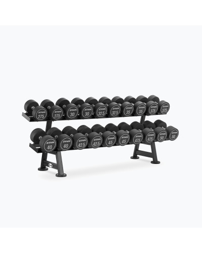 PERFORMANCE 2-TIER, 10-PAIR ROUND DUMBBELL RACK WITH SADDLES