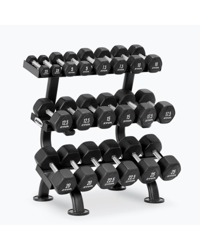 PERFORMANCE 3-TIER, 10- PAIR HEXAGON RPU DUMBBELL RACK