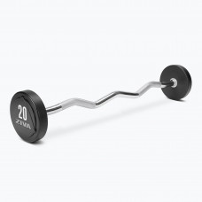 ZVO SOLID STEEL URETHANE EZ CURL BARBELLS