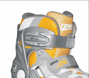 Роликовые коньки Tempish I-MAX JUNIOR (цвет:серебристый с желтыми вставками)