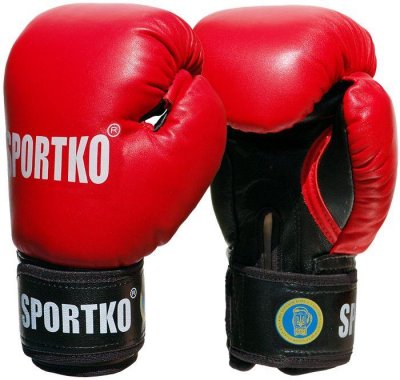 Боксерские перчатки Спортко ФБУ (красные)