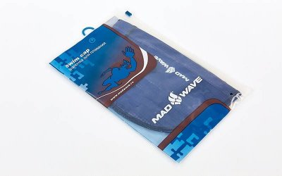 Шапочка для плавания из ткани MadWave синяя