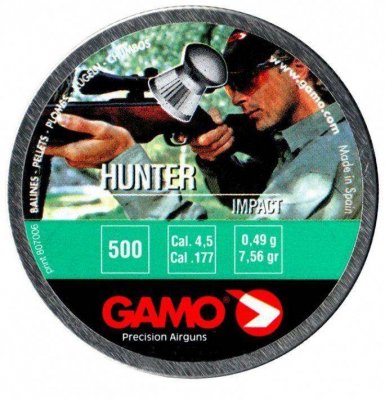 Пули Gamo Hunter (0.49 г, кал. 4.5 мм) 500 шт.