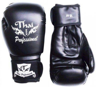 Боксерские перчатки Thai Professional BG3 Black