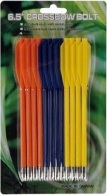 Стрелы для пист.арбалета Man Kung MK-PL-3C, пластик, 12 шт/уп, 3 цвета ц:желтый, синий, оранжевый