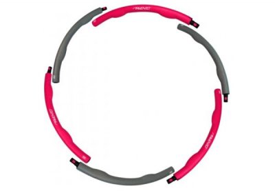 Обруч масажный Hula Hoop SportVida 100 см 1.2 кг Grey/Pink