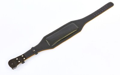 Пояс атлетический кожаный VELO VL-6628  длина 110-125см черный