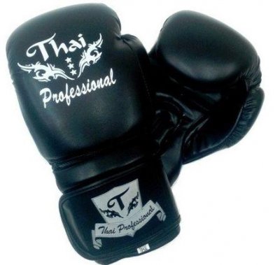 Боксерские перчатки Thai Professional BG3 Black