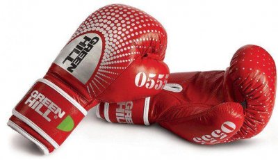 Боксерские перчатки "0555" Green Hill (красный)