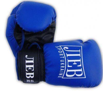 Боксерские перчатки Lev Sport (кожзам) синие