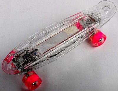 Пенниборд LED USB прозрачный