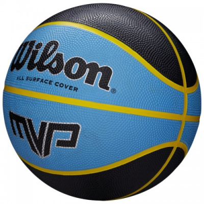 Мяч баскетбольный Wilson MVP 275 BSKT SZ5 SS18 черно-голубой
