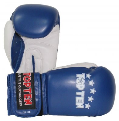 Боксерские перчатки TOP TEN NKII синие
