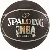 Баскетбольный мяч Spalding NBA Black Silver Highlight