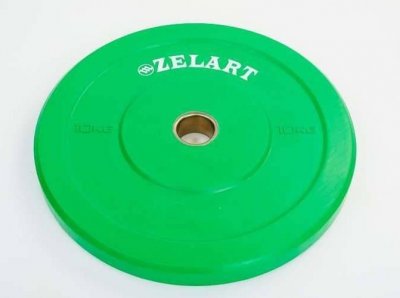 Блины (диски) профессиональные Бампер Zelart Sport 10 кг