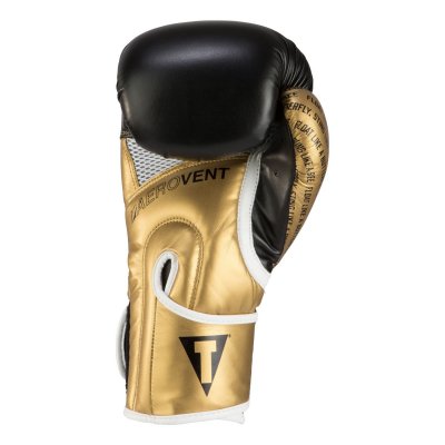 Боксерские перчатки Title Ali Infused Foam Training Gloves (черно-золотые)
