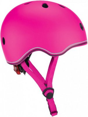 Шлем защитный детский Globber Evo Lights, розовый, с фонариком (45-51см ,XXS/XS)