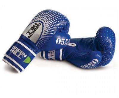 Боксерские перчатки "0555" Green Hill (синий)