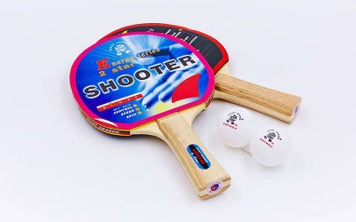 Набор для настольного тенниса 2 ракетки, 2 мяча c чехлом GD Shooter 2*