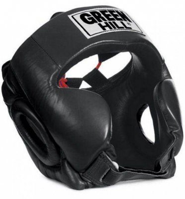 Шлем боксерский ''CLUB'' Green Hill (черный)