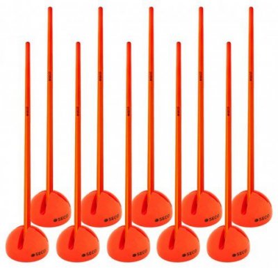 Набор слаломных стоек для тренировки Seco Move 1,5 м (10 шт.) оранжевые