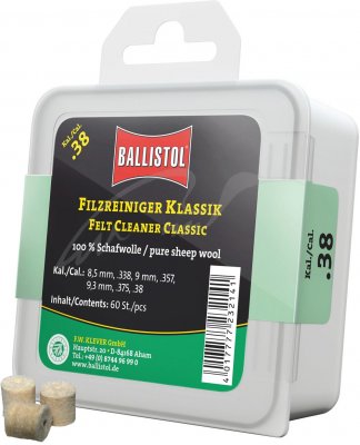 Патч для чистки оружия Ballistol войлочный специальный кал.9 мм (60шт)