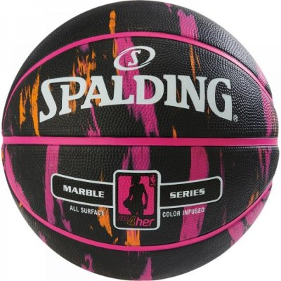 Мяч баскетбольный Spalding NBA Marble 4Her Outdoor Black/Pink/Orange 6