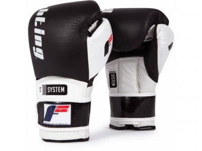 Боксерские перчатки Fighting Sports S2 Gel Power Sparring бело-черные
