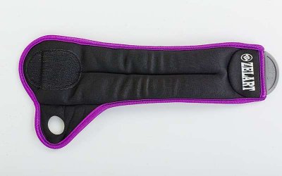 Утяжелители-манжеты для рук Zelart Sport черно-фиолетовые
