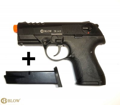 Стартовый пистолет BLOW TR-14D (черный) + магазин