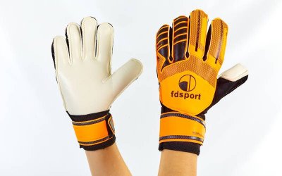 Перчатки вратарские ( с косточками)  FDSPORT оранжевые