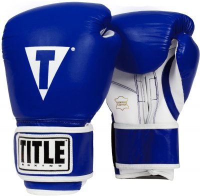 Боксерские перчатки Title Boxing Pro Style Leather (синие)