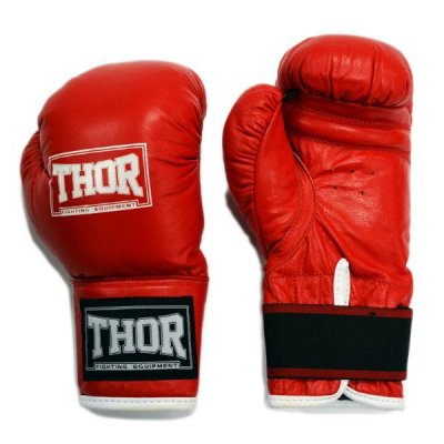 Боксерские перчатки THOR JUNIOR (PU) красные