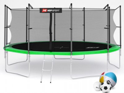 Батут Hop-Sport 16 FT (488 см) с внутренней защитной сеткой + лестница