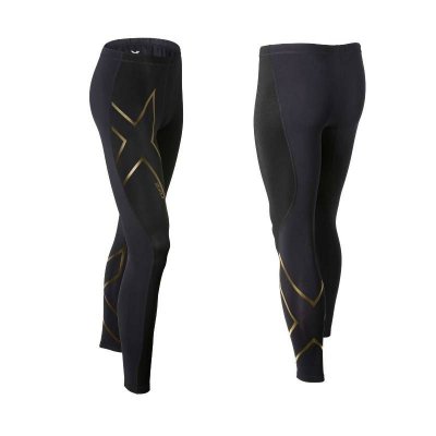Компрессионные штаны мужские 2XU Elite Thermal Merino MA2639b черно-золотые