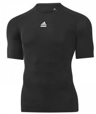 Компрессионная футболка Adidas TehFit (черная)