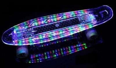 Пенниборд LED USB салатовый