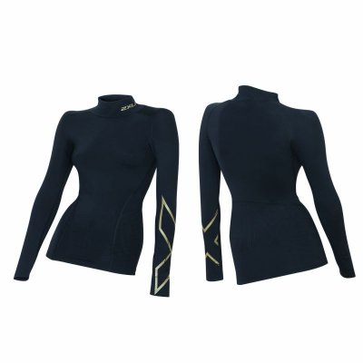Компрессионная футболка женская 2XU Elite MCS Thermal c длинным рукавом WA3512a черная