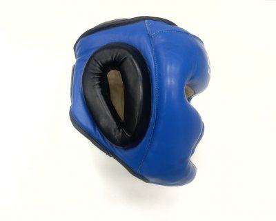 Шлем тренировочный Lev Sport кожа (синий)