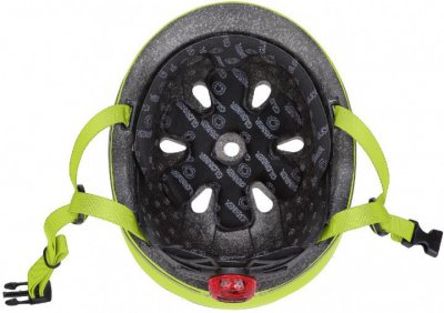 Шлем защитный детский Globber Evo Lights, зеленый, с фонариком (45-51см ,XXS/XS)