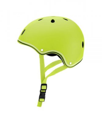 Шлем защитный детский GLOBBER, зеленый, с фонариком
