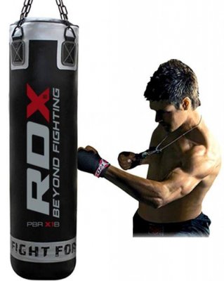 Мешок боксерский RDX "Leather Black" (140*30 см, 45-55 кг)
