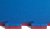 Мат-татами "ласточкин хвост" by Trocellen Multisport Basic сине-красный (1м х 1м толщина - 22 мм)