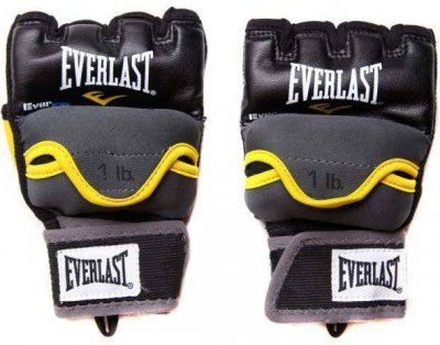 Снарядные перчатки Everlast Weighted Gel (черные)