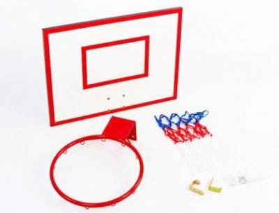 Баскетбольный щит Newt Jordan с кольцом и сеткой 600х450мм