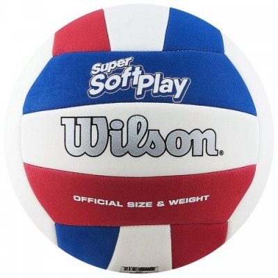 Мяч волейбольный Wilson SUPER SOFT PLAY WH/RD/BL SS19