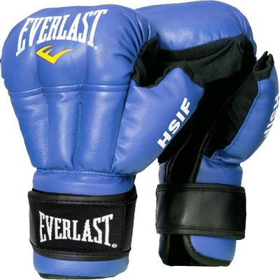 Перчатки для единоборств Everlast HSIF PU голубые