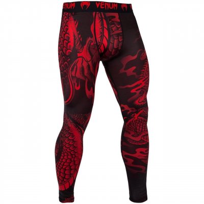 Компрессионные штаны Venum Dragon's Flight Spats - Black/Red
