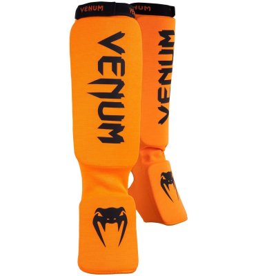 Защита ног Venum Kontact Fluo Orange Shinguards